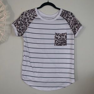 Striped leopard shirt